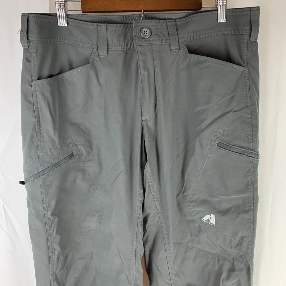 Eddie Bauer First Ascent Guide Pants Men 36x34 Gray Fleece Lined Hiking Trekking